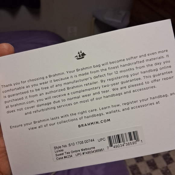 Brahmin Colorful Embossed Leather Bag - Picture 5 of 5